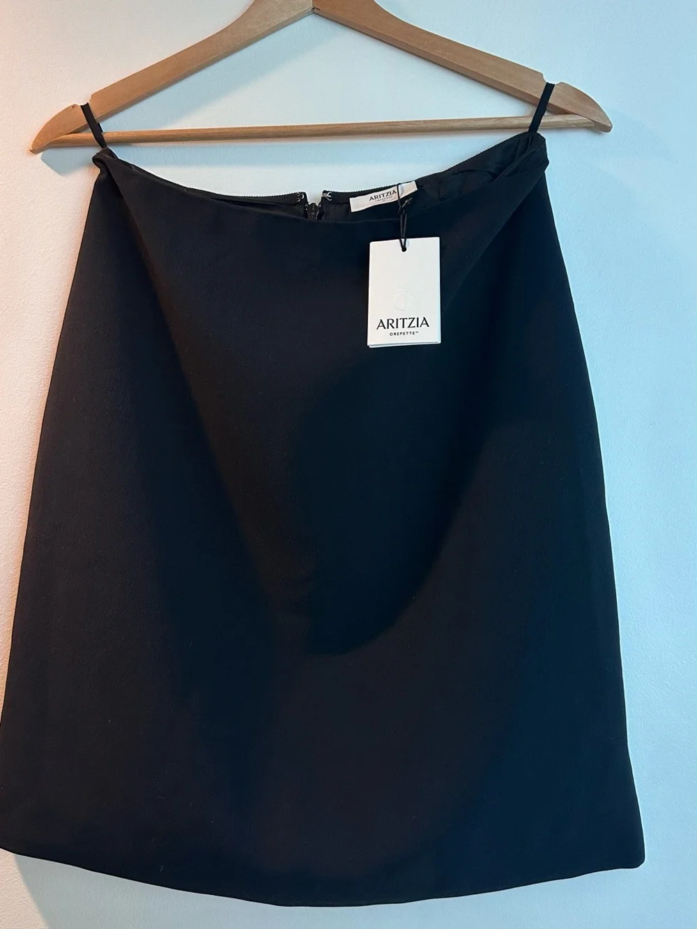 Aritzia Black Mini Skirt with Clean A-Line